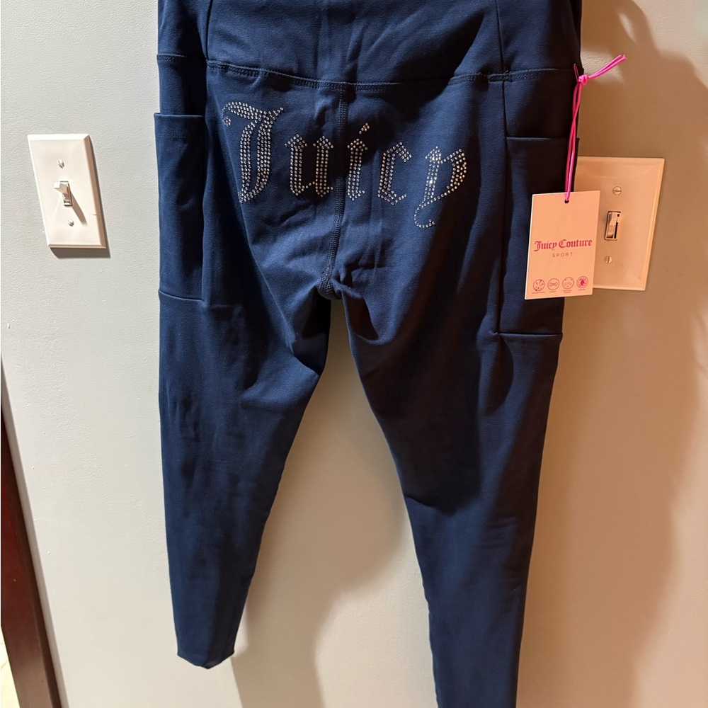 Juicy Couture Navy Leggings with Logo Detail